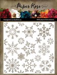Paper Rose - Stencil - Snowflakes