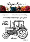 Paper Rose - Clear Stamp - Vintage Tractor