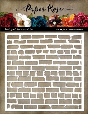 Paper Rose - Stencils - Distressed Brick