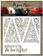 Paper Rose - Stencil - Merry & Bright