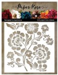 Paper Rose -  Stencil - Folk Flowers