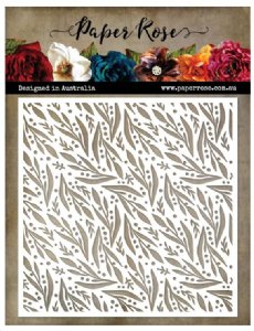 Paper Rose -  Stencil - Spots & Leaves