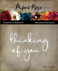 Paper Rose - Dies - Thinking of You Fine Script Layered