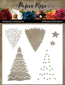 Paper Rose - Stencil - Christmas Tree Builder