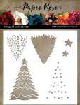 Paper Rose - Stencil - Christmas Tree Builder