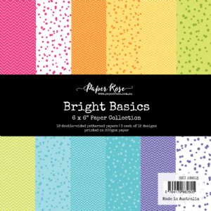 Paper Rose - 6X6 Paper Collection - Bright Basics