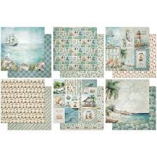 Paper Rose -12X12 Paper Collection - Seaside Memories