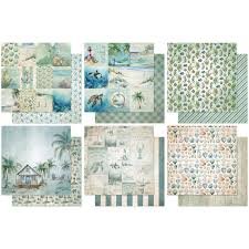 Paper Rose -12X12 Paper Collection - Seaside Memories Basics