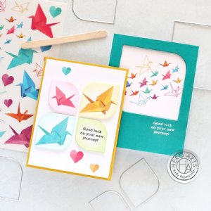 Hero Arts - Transfers - Origami Cranes