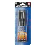 Microperm - Pen Set - Black (3 pk)