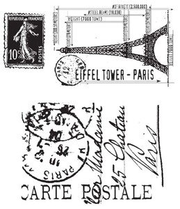 Tim Holtz Stamp - Cling - I See Paris