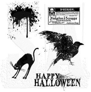 Tim Holtz Stamp - Cling - Spooky Stuff