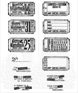 Stampers Anonymous - Tim Holtz - Cling Stamp - Odds And Ends