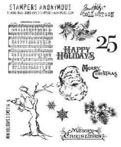 Tim Holtz Stamp - Cling Stamp  - Mini Holidays 3