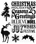 Tim Holtz Stamp - Cling - Season's Silhouttes