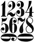Tim Holtz Stamp - Cling Stamp - Numeric