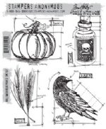 Tim Holtz Stamp - Cling - Halloween Blueprint 2