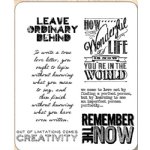 Tim Holtz Stamp - Cling - Random Quotes