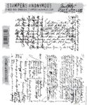 Tim Holtz Stamp - Cling - Ledger Script