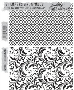 Tim Holtz Stamp - Cling - Lattice & Flourish