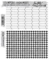 Tim Holtz Stamp - Cling - Tailor & Houndstooth