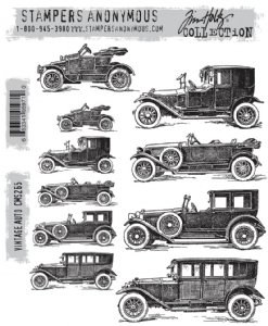 Tim Holtz Stamp - Cling - Vintage Auto