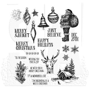 Tim Holtz Stamp - Cling Stamp - Holiday Drawings