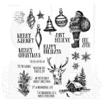 Tim Holtz Stamp - Cling Stamp - Holiday Drawings
