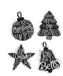 Tim Holtz Stamp - Cling Stamp - Carved Christmas 2