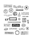Tim Holtz Stamp - Cling - Holiday Postmarks