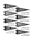 Tim Holtz Stamp - Cling - Pennants