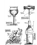 Tim Holtz Stamp - Cling - Wine Blueprint