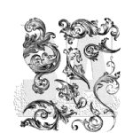 Tim Holtz Stamp - Cling Stamp - Scrollwork