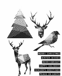 Tim Holtz - Cling Stamp - Modern Christmas