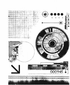 Tim Holtz - Cling Stamp - Glitch 1