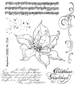 Tim Holtz - Cling Stamps - The Poinsetta
