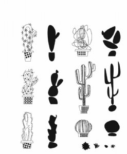 Tim Holtz - Cling Stamp - Mod Cactus