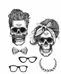 Tim Holtz - Cling Stamp - Wicked Hipsters