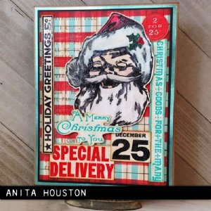 Tim Holtz - Cling Stamp - Jolly Santa