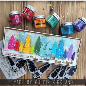 Tim Holtz - Cling Stamps - Bottlebrush Trees