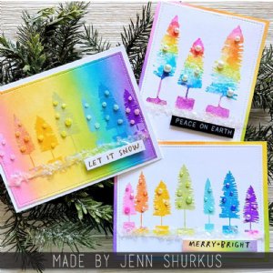 Tim Holtz - Cling Stamps - Bottlebrush Trees