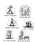 Tim Holtz - Cling Stamps - Holiday Sketchbook