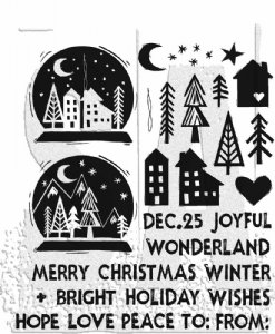 Tim Holtz - Cling Stamp - Festive Print