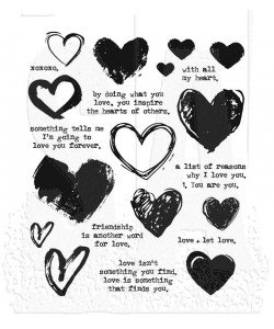 Tim Holtz - Cling Stamp - Love Notes