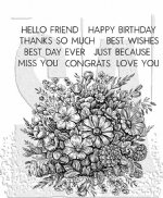 Tim Holtz - Cling Stamp - Floristry w/Grid Block
