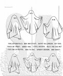 Tim Holtz - Cling Stamp - Spooky Spirits