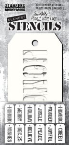 Tim Holtz - Stencils - Christmas (12pc)