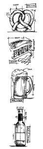 Tim Holtz - Strip Stamp - Beer Blueprint