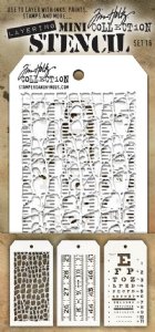 Tim Holtz - Mini Stencil - Set #16