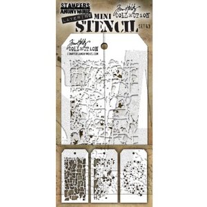 Tim Holtz - Mini Stencil - Set #43